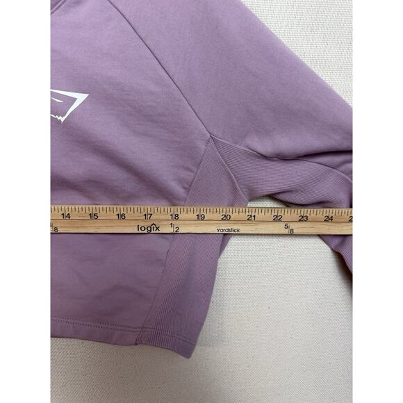 Gym Shark Women’s Lavender Purple Long Sleeve Crop Top Sz M Activewear - Picture 12 of 14